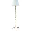 Clearance Pamono French Brass Floor Lamp from Maison Baguès, 1950s