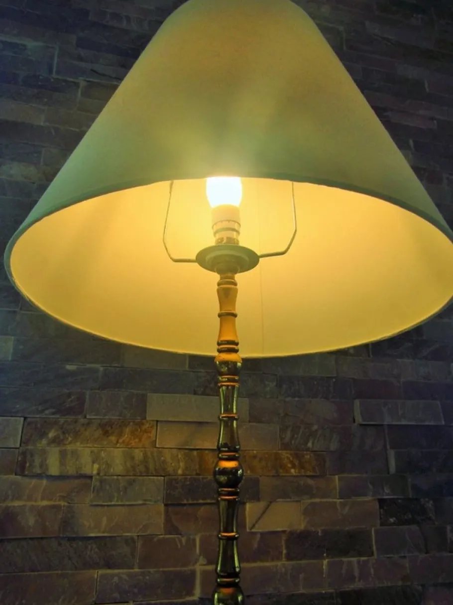 Clearance Pamono French Brass Floor Lamp from Maison Baguès, 1950s