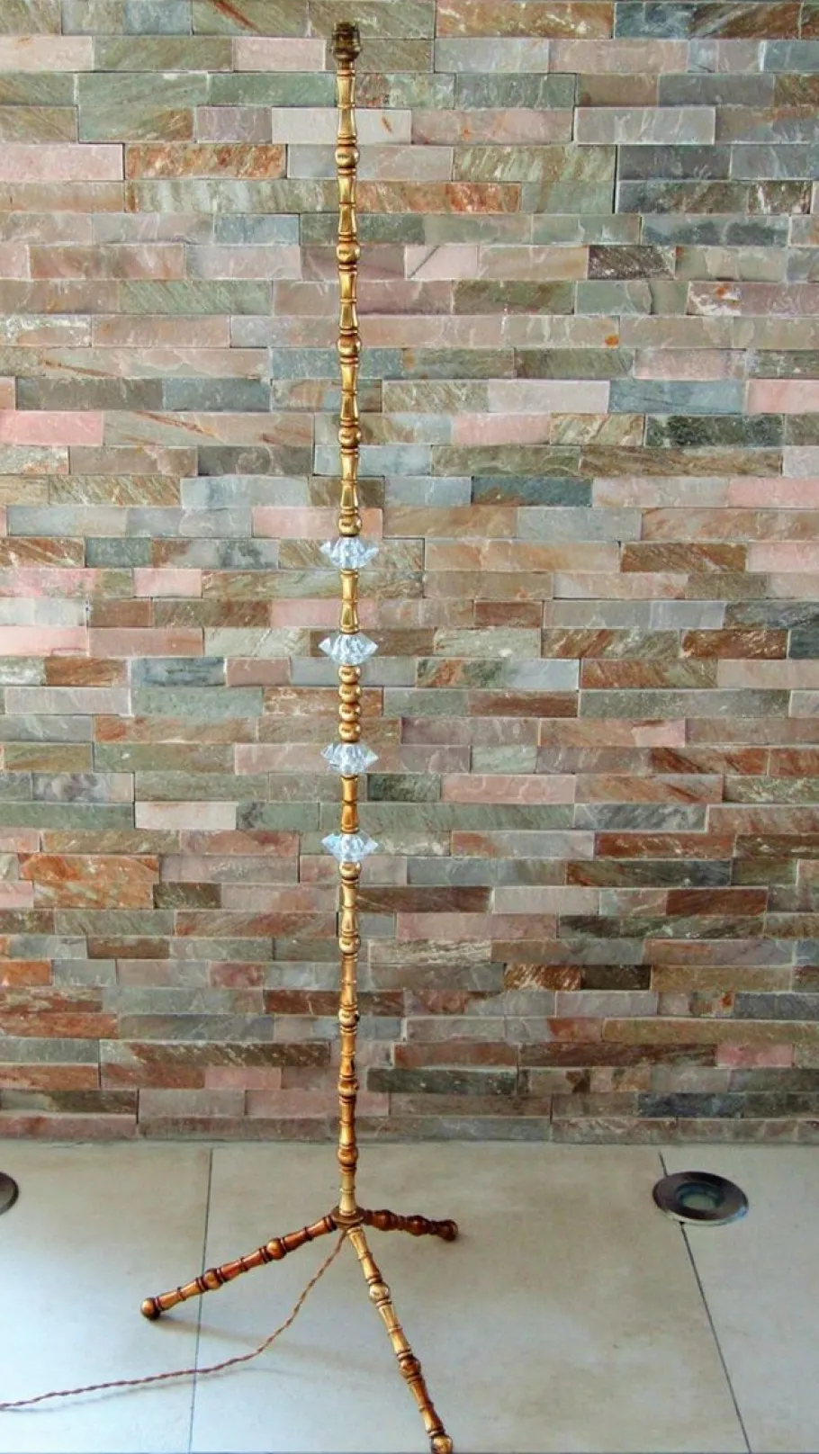 Clearance Pamono French Brass Floor Lamp from Maison Baguès, 1950s