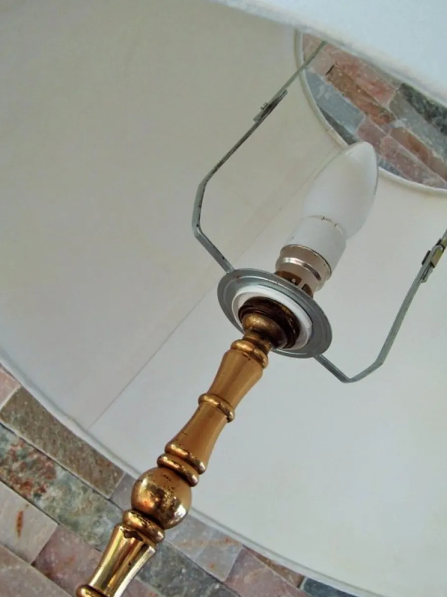 Clearance Pamono French Brass Floor Lamp from Maison Baguès, 1950s