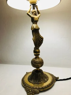 Hot Pamono French Brass Lamp, 1950s