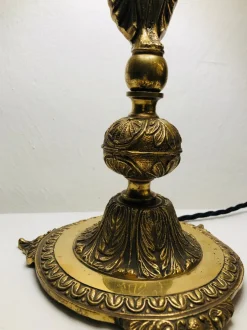 Hot Pamono French Brass Lamp, 1950s