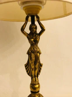 Hot Pamono French Brass Lamp, 1950s
