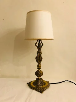 Hot Pamono French Brass Lamp, 1950s