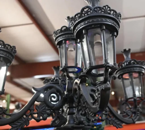 Best Pamono French Cast Iron Street Lamp with Lion