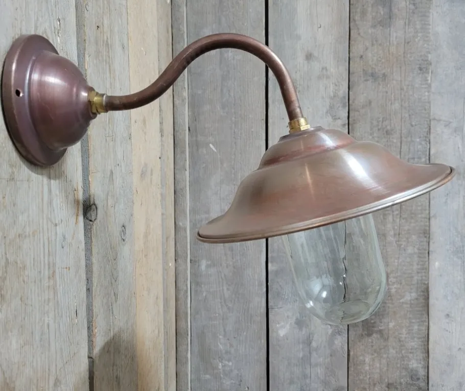 Outlet Pamono French Classic Copper Outdoor Barn Light Lamp