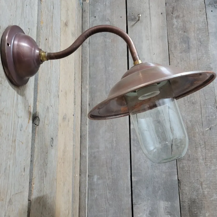 Outlet Pamono French Classic Copper Outdoor Barn Light Lamp
