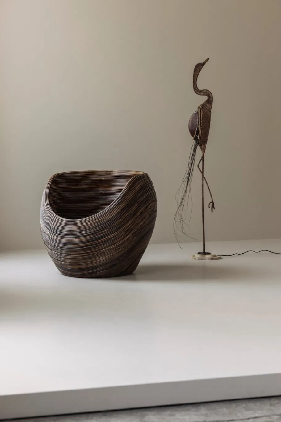 Outlet Pamono French Crane Bird Floor Lamp, 1970s