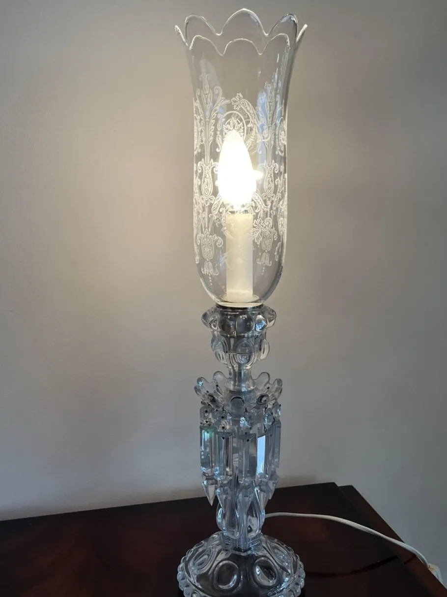 Pamono French Crystal Lamp from Baccarat, 1990