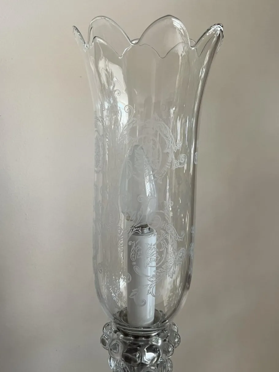Pamono French Crystal Lamp from Baccarat, 1990