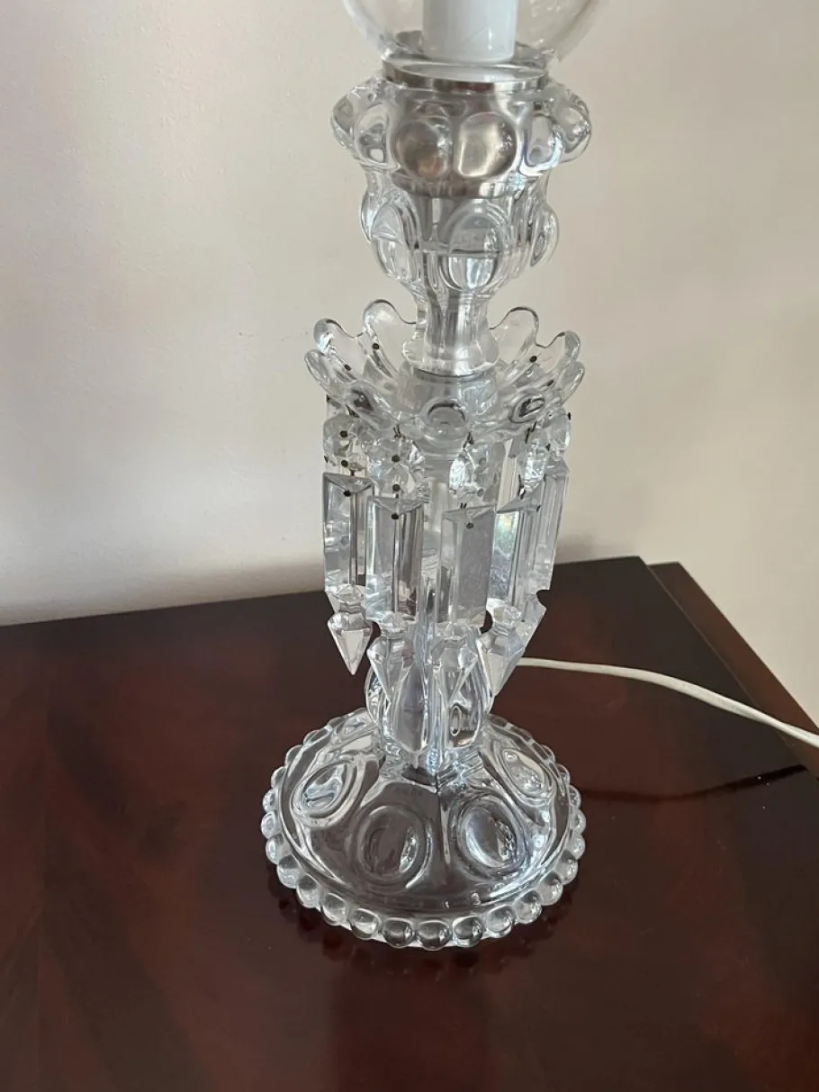 Pamono French Crystal Lamp from Baccarat, 1990