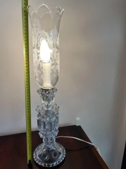 Pamono French Crystal Lamp from Baccarat, 1990