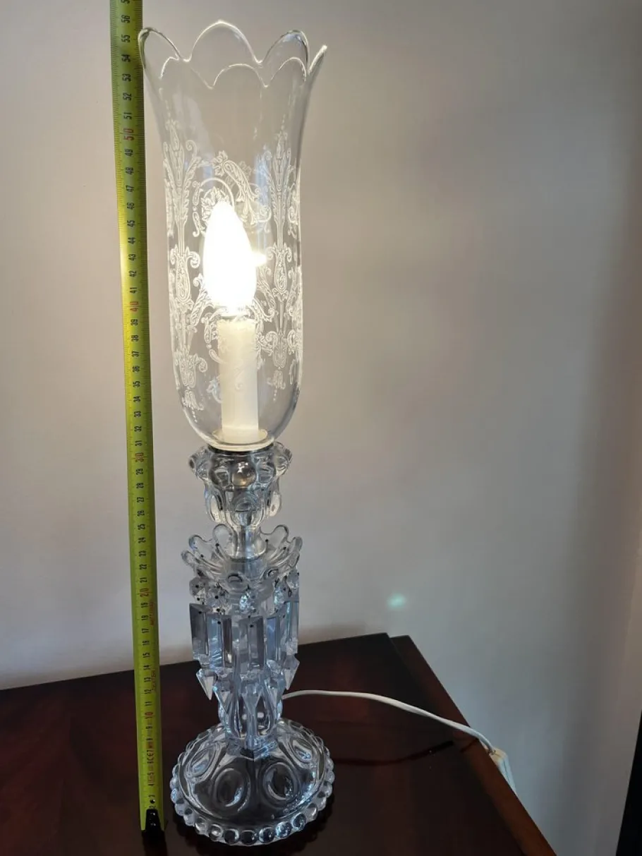 Pamono French Crystal Lamp from Baccarat, 1990