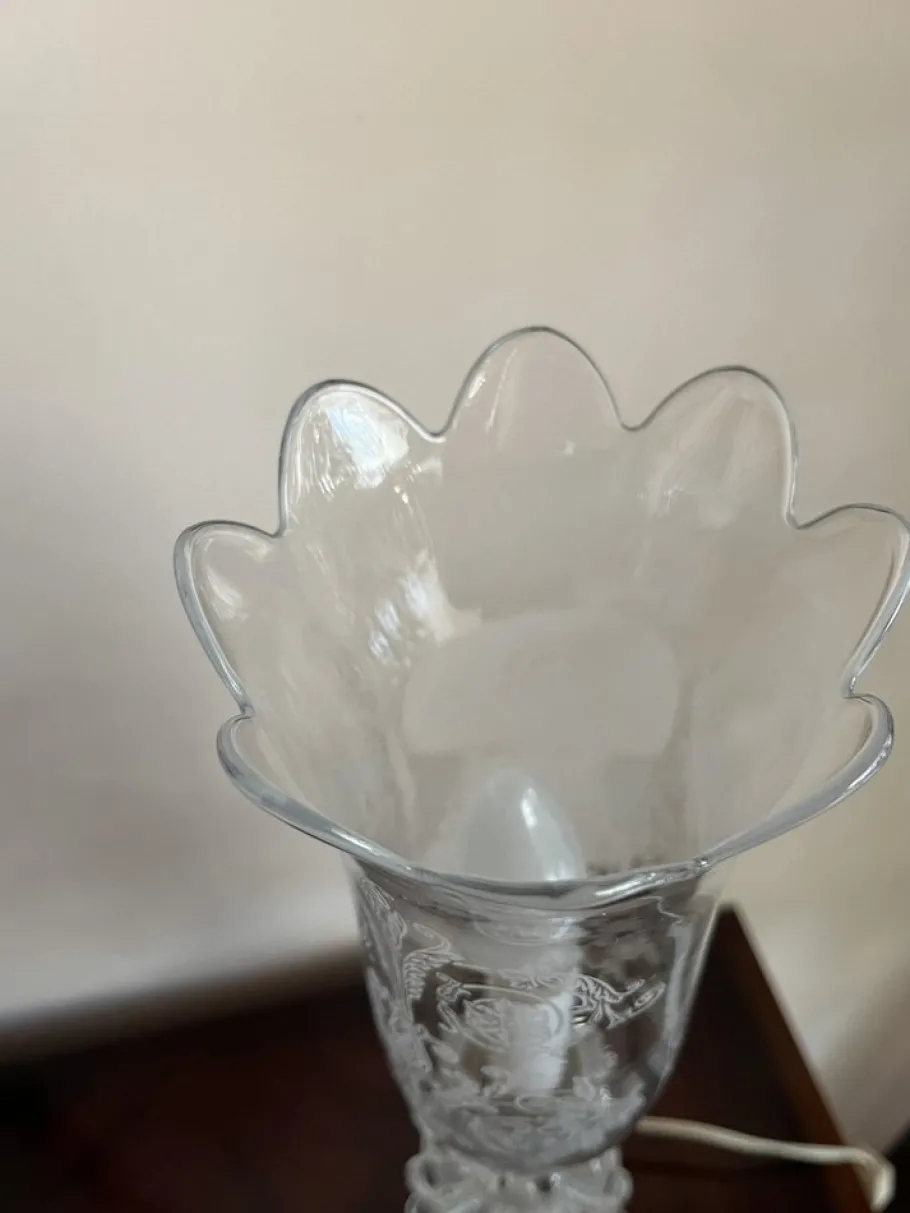 Pamono French Crystal Lamp from Baccarat, 1990