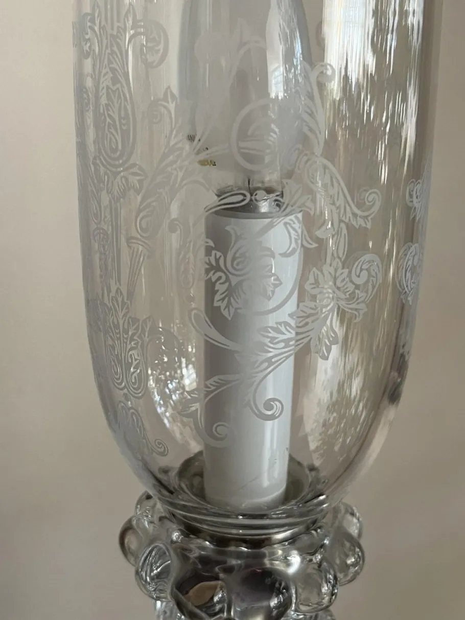 Pamono French Crystal Lamp from Baccarat, 1990