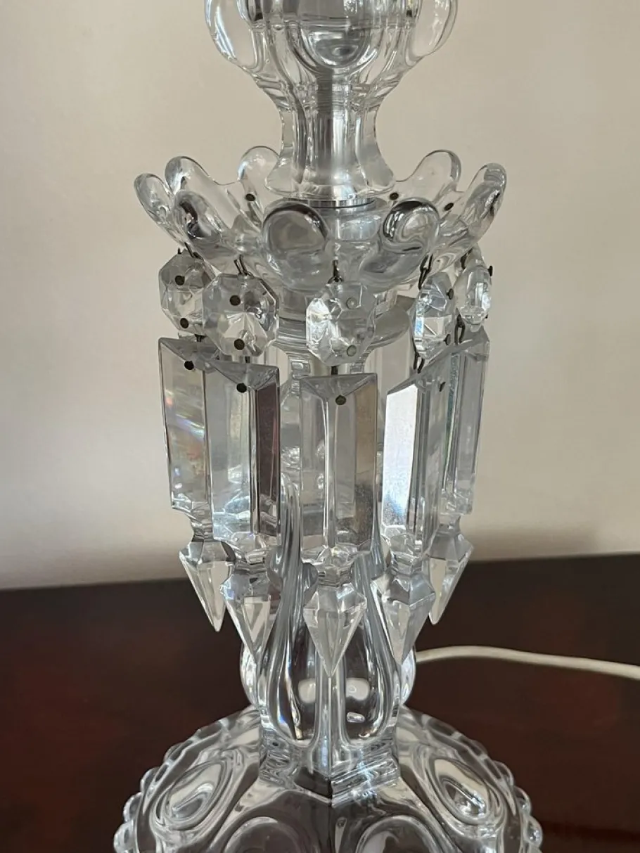 Pamono French Crystal Lamp from Baccarat, 1990