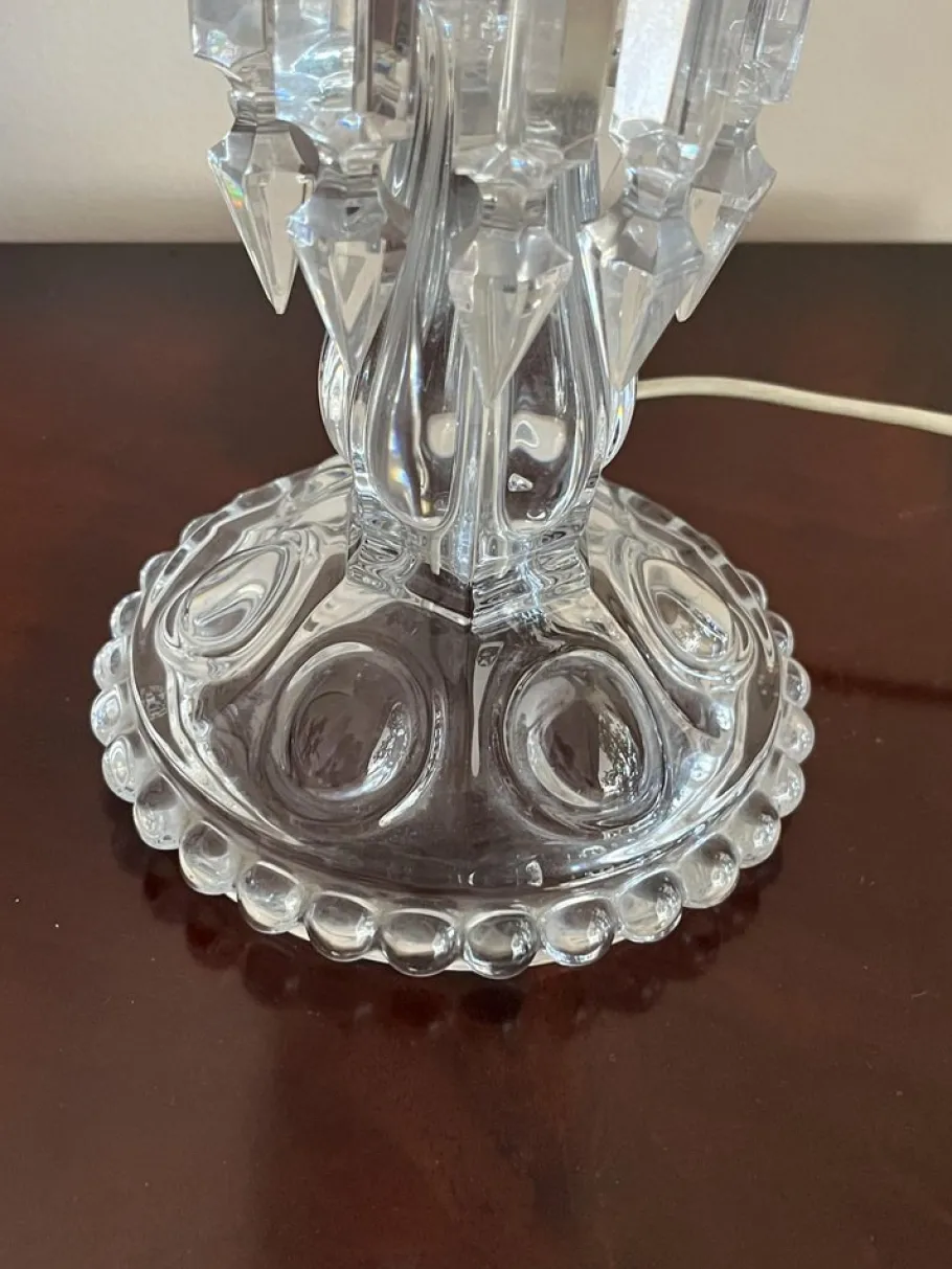 Pamono French Crystal Lamp from Baccarat, 1990