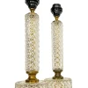 Clearance Pamono French Cut Glass or Crystal Table Lamps, 1950s, Set of 2