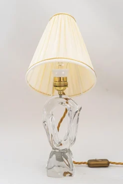Online Pamono French Daum Crystal Glass Table Lamp, 1960s
