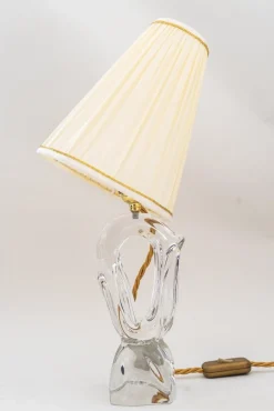 Online Pamono French Daum Crystal Glass Table Lamp, 1960s