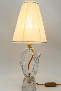 Online Pamono French Daum Crystal Glass Table Lamp, 1960s