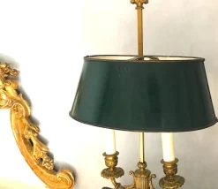 New Pamono French Empire Gilt Bronze Two-Arm Bouillotte Table Lamps, 1815, Set of 2