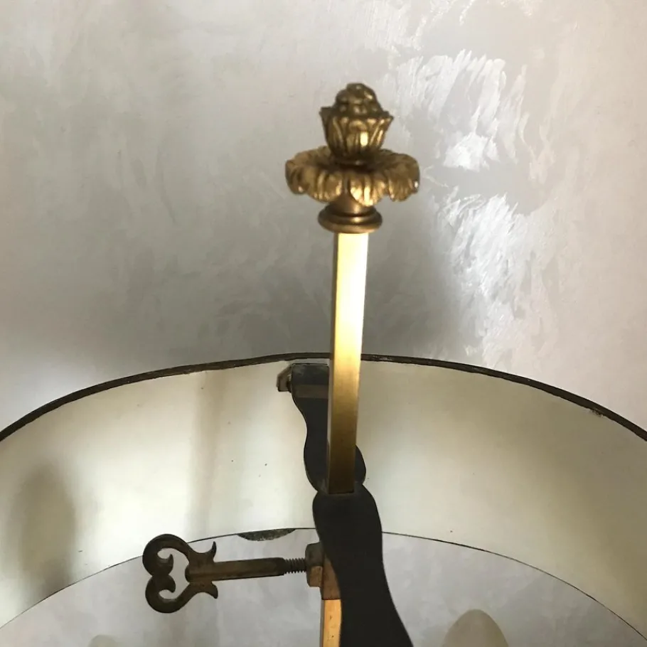 New Pamono French Empire Gilt Bronze Two-Arm Bouillotte Table Lamps, 1815, Set of 2