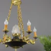 Online Pamono French Empire Style Bronze, Brass and Glass Chandelier, 1920s