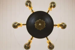 Online Pamono French Empire Style Bronze, Brass and Glass Chandelier, 1920s