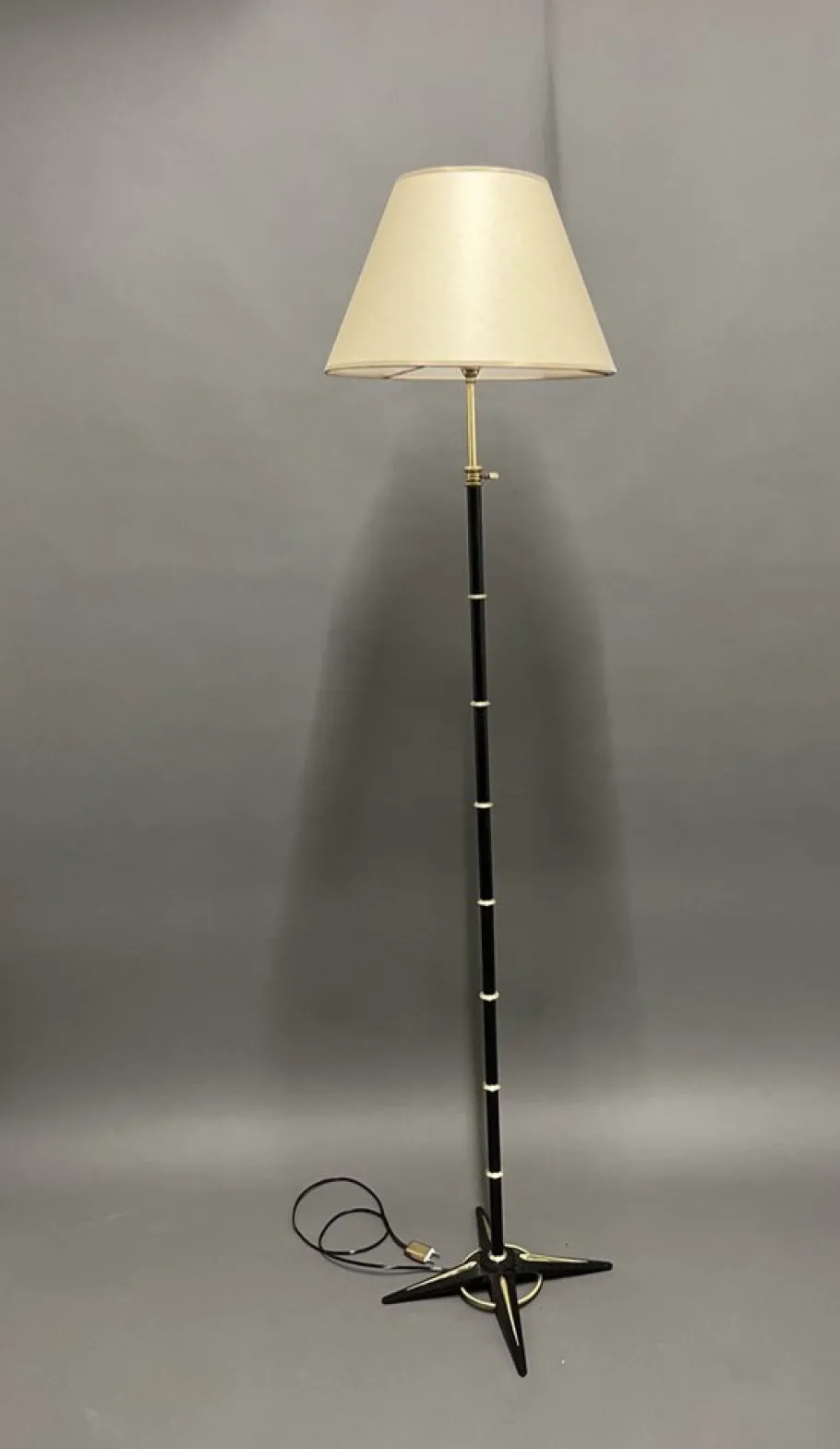 New Pamono French Floor Lamp by Jacques Adnet, 1950s