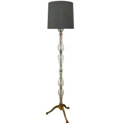 Discount Pamono French Floor Lamp with Glass Column, 1960s