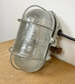 New Pamono French Industrial Cast Iron Wall Lamp from Electro Fonte, Paris, 1960s