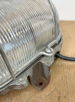 New Pamono French Industrial Cast Iron Wall Lamp from Electro Fonte, Paris, 1960s