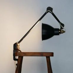 Outlet Pamono French Industrial No. 201 Clamp Lamp by Bernard-Albin Gras, 1930s