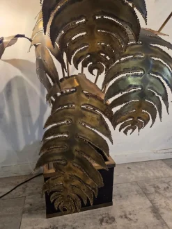 Discount Pamono French Monstera Floor Lamp from Maison Jansen, 1975