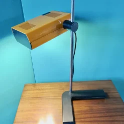 Pamono French Orange Table Lamp by Jean René Talopp for Manade, 1970s