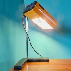 Pamono French Orange Table Lamp by Jean René Talopp for Manade, 1970s