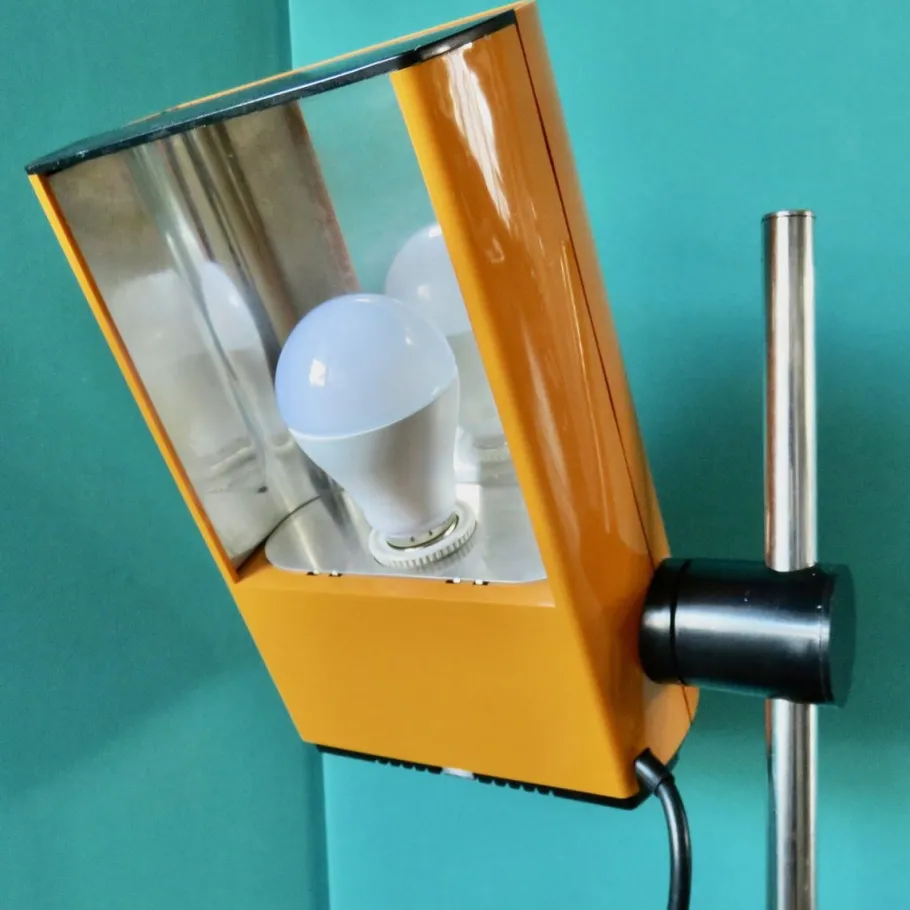 Pamono French Orange Table Lamp by Jean René Talopp for Manade, 1970s