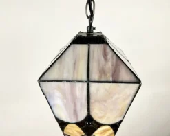 Pamono French Outdoor Lantern in Amber Glass, 1950s