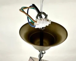 Pamono French Outdoor Lantern in Amber Glass, 1950s