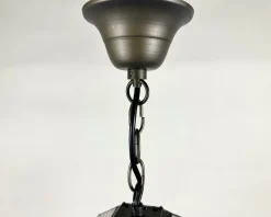 Pamono French Outdoor Lantern in Amber Glass, 1950s