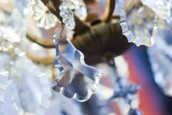 Clearance Pamono French Pampilles Chandelier in Glass