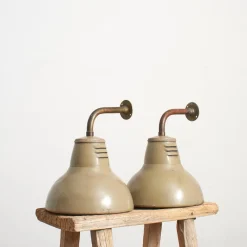 Online Pamono French Paris Metro Wall Lights from Holophane, 1930s, Set of 2