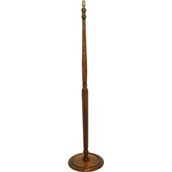 Clearance Pamono French Polished Walnut Standard Floor Lamp, 1930s