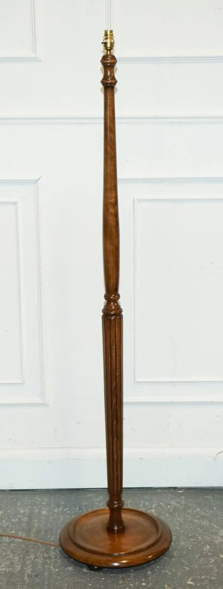 Clearance Pamono French Polished Walnut Standard Floor Lamp, 1930s