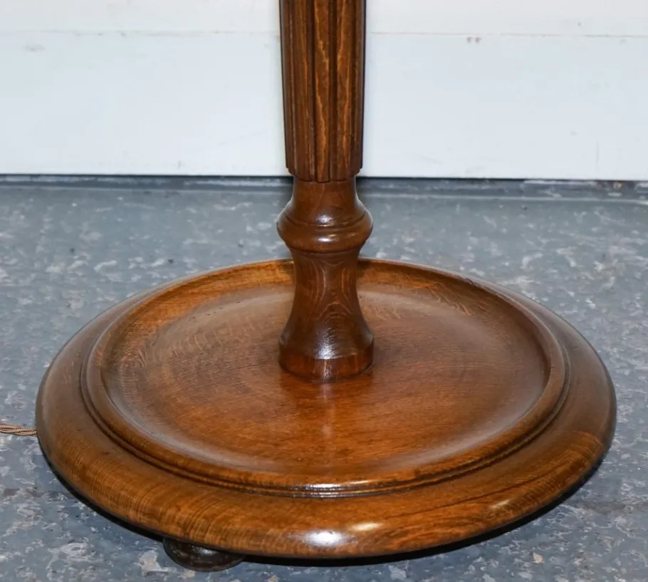 Clearance Pamono French Polished Walnut Standard Floor Lamp, 1930s