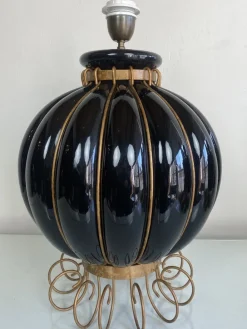 Outlet Pamono French Pumpkin Shape Ceramic Table Lamp by Robert Kostka, 1970s