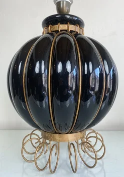 Outlet Pamono French Pumpkin Shape Ceramic Table Lamp by Robert Kostka, 1970s