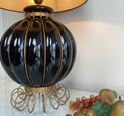 Outlet Pamono French Pumpkin Shape Ceramic Table Lamp by Robert Kostka, 1970s