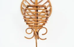 Clearance Pamono French Riviera Lantern Sconces in Rattan by Louis Sognot, France, 1960s, Set of 2